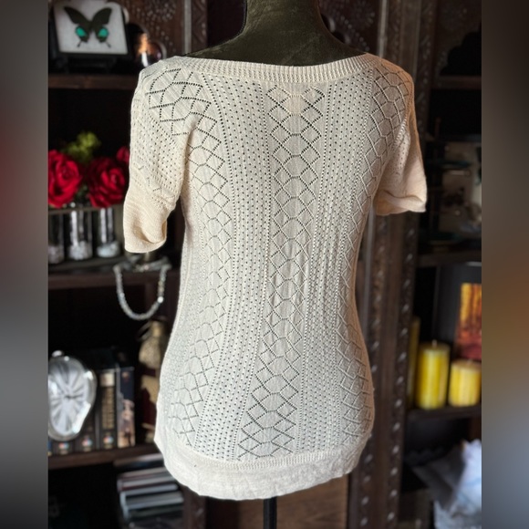 Lucky Brand XS knitted off white top - Picture 3 of 6